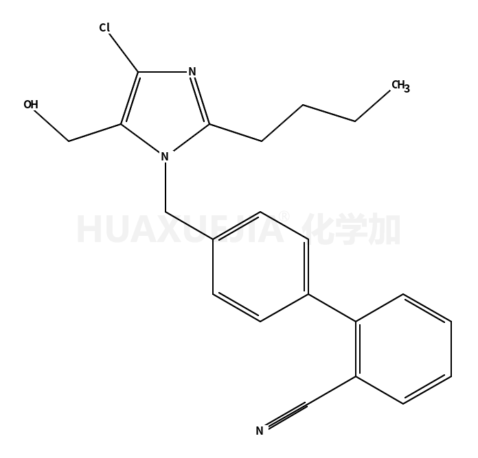 4’-[(2-丁基-4-氯-5-羟甲基-1H-咪唑-1-基)甲基]-1,1’-联苯-2-甲腈