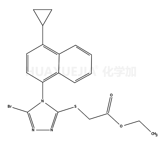 2-(5-溴-4-(4-环丙基萘-1-基)-4H-1,2,4-三唑-5-基硫基)乙酸乙酯