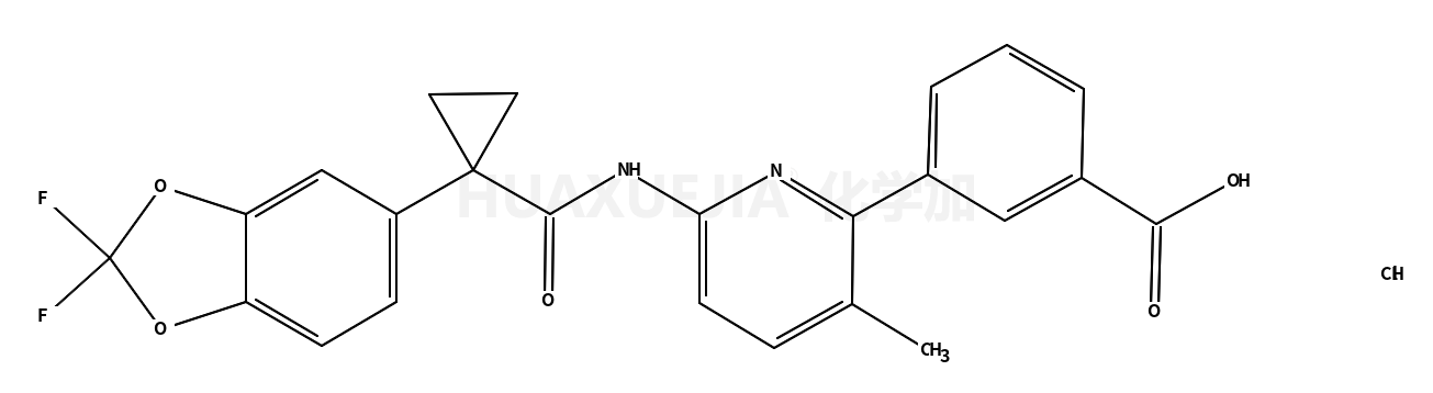 3-(6-{[1-(2,2-二氟-苯并[1,3]二氧代-5-基)-环丙烷羰基]-氨基}-3-甲基-2-吡啶)苯甲酸盐酸盐