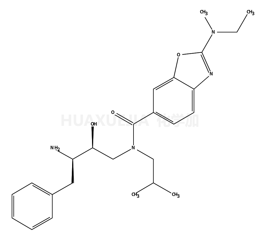 N-((2R,3S)-3-amino-2-hydroxy-4-phenylbutyl)-2-(ethyl(methyl)amino)-N-isobutylbenzo[d]oxazole-6-carboxamide