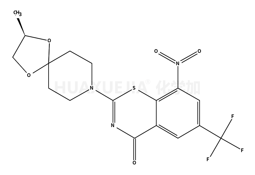 2-[(2S)-2-甲基-1,4-二氧杂-8-氮杂螺[4.5]癸烷-8-基]-8-硝基-6-三氟甲基-4H-1,3-苯并噻嗪-4-酮