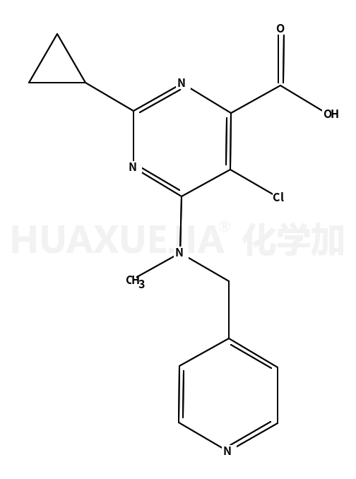 5-chloro-2-cyclopropyl-4-(N-methyl-N-pyridin-4-ylmethyl-amino)-pyrimidine-6-carboxylic acid