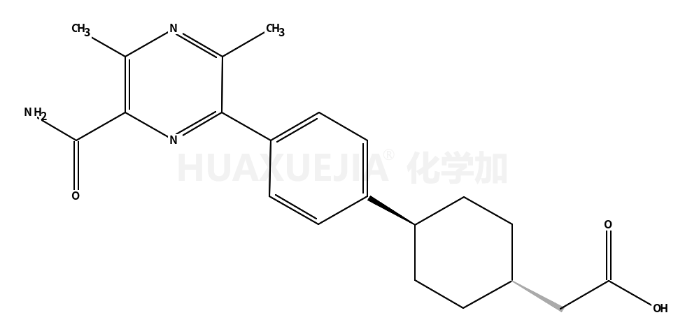 2-[4-[4-(6-carbamoyl-3,5-dimethylpyrazin-2-yl)phenyl]cyclohexyl]acetic acid