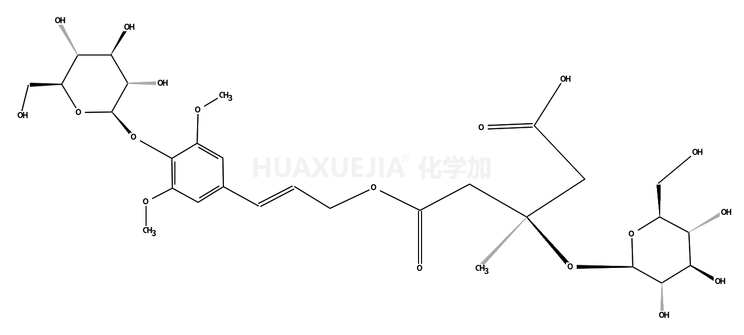 5-[(E)-3-[3,5-dimethoxy-4-[(2S,3R,4S,5S,6R)-3,4,5-trihydroxy-6-(hydroxymethyl)oxan-2-yl]oxyphenyl]prop-2-enoxy]-3-methyl-5-oxo-3-[(2S,3R,4S,5S,6R)-3,4,5-trihydroxy-6-(hydroxymethyl)oxan-2-yl]oxypentanoic acid