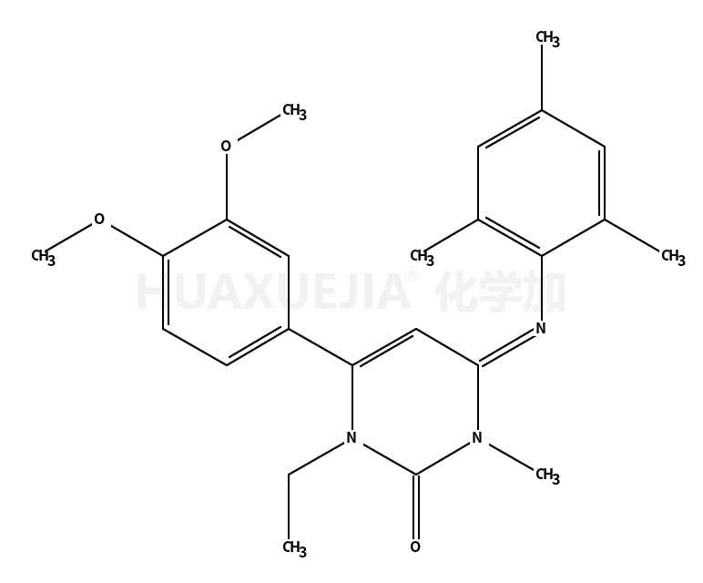 2(1H)-嘧啶酮,6-(3,4-二甲氧苯基)-1-乙基-3,4-二氢-3-甲基-4-[(2,4,6-三甲苯基)亚氨基]-,(4E)-
