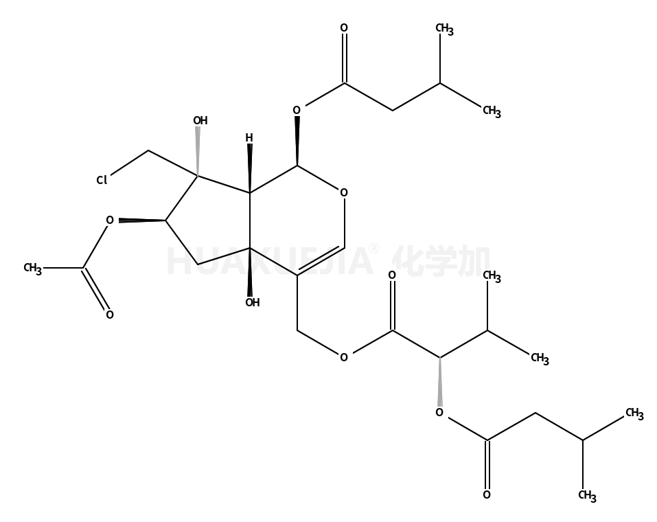 ((1S,4aR,6S,7S,7aS)-6-acetoxy-7-(chloromethyl)-4a,7-dihydroxy-1-((3-methylbutanoyl)oxy)-1,4a,5,6,7,7a-hexahydrocyclopenta[c]pyran-4-yl)methyl (R)-3-methyl-2-((3-methylbutanoyl)oxy)butanoate