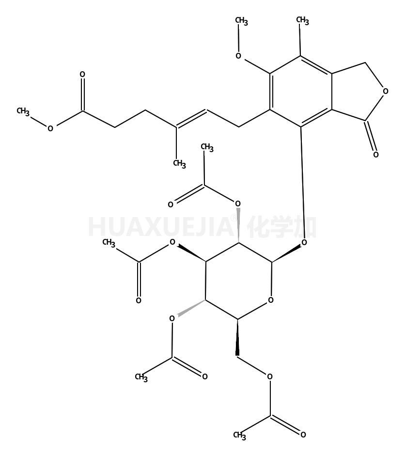 methyl (E)-6-[6-methoxy-7-methyl-3-oxo-4-[(2S,3R,4S,5R,6R)-3,4,5-triacetyloxy-6-(acetyloxymethyl)oxan-2-yl]oxy-1H-2-benzofuran-5-yl]-4-methylhex-4-enoate