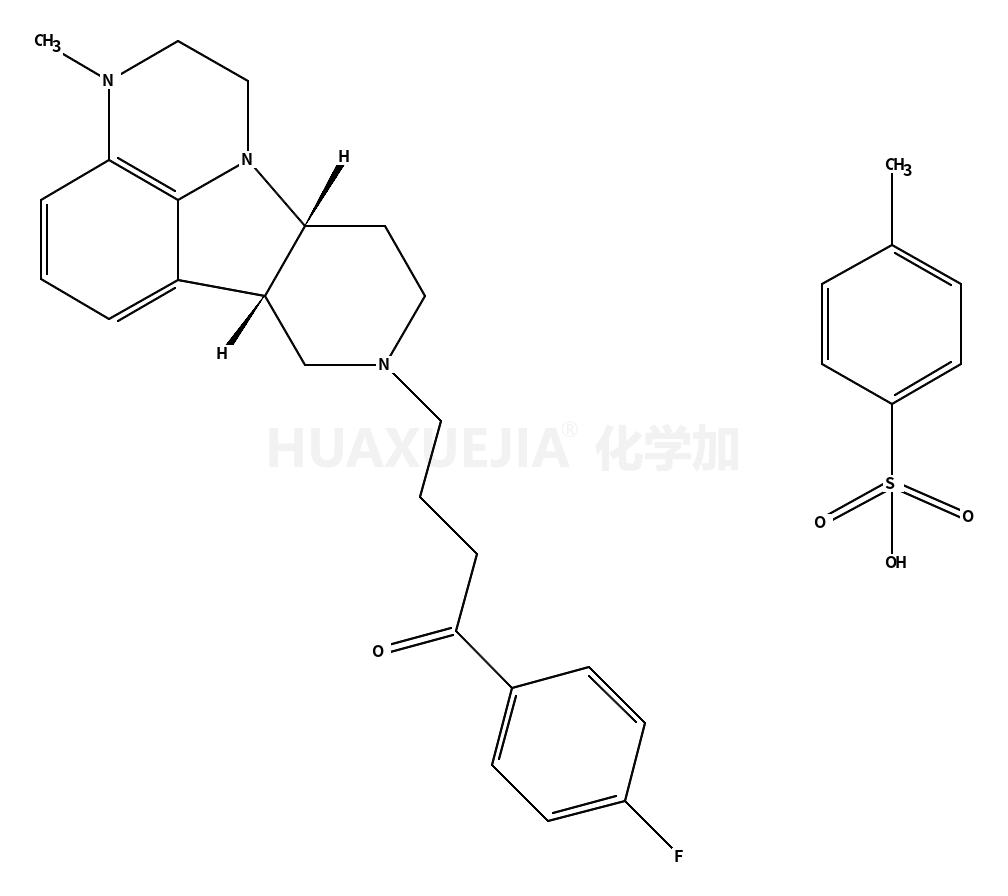 1-(4-氟苯基)-4-[(6bR,10aS)-2,3,6b,9,10,10a-六氢-3-甲基-1H-吡啶并[3',4':4,5]吡咯并[1,2,3-de]喹喔啉-8(7H)-基]-1-丁酮对甲苯磺酸盐