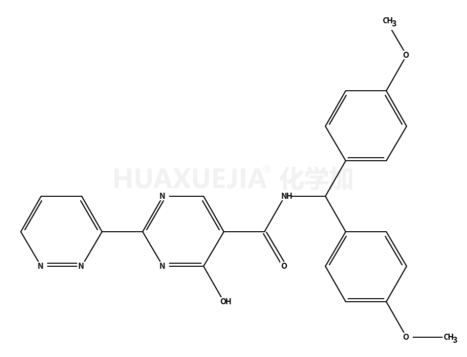 N-(bis(4-methoxyphenyl)methyl)-6-oxo-2-(pyridazin-3-yl)-1,6-dihydropyrimidine-5-carboxamide