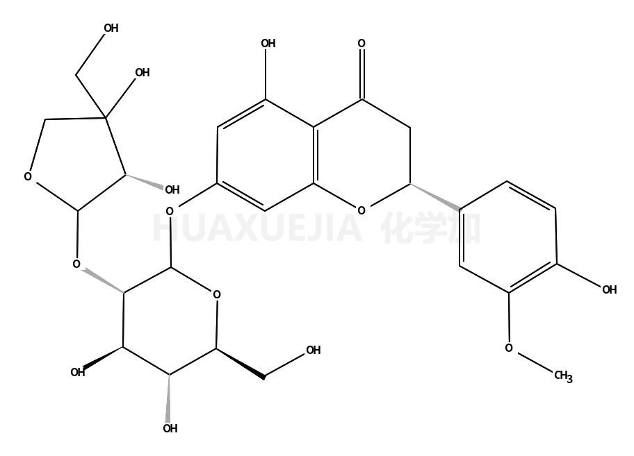 7-[3-[3,4-dihydroxy-4-(hydroxymethyl)oxolan-2-yl]oxy-4,5-dihydroxy-6-(hydroxymethyl)oxan-2-yl]oxy-5-hydroxy-2-(4-hydroxy-3-methoxyphenyl)-2,3-dihydrochromen-4-one