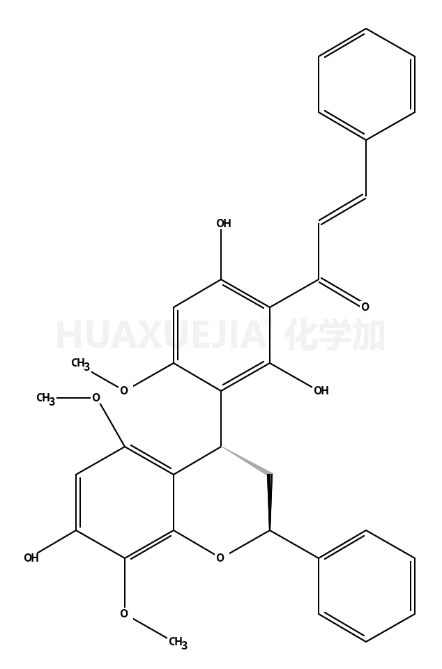 (2E)-1-{2,6-Dihydroxy-3-[(2R,4R)-7-hydroxy-5,8-dimethoxy-2-phenyl -3,4-dihydro-2H-chromen-4-yl]-4-methoxyphenyl}-3-phenyl-2-propen- 1-one