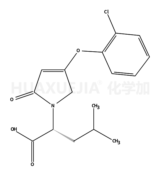 (2S)-2-[3-(2-chlorophenoxy)-5-oxo-2H-pyrrol-1-yl]-4-methylpentanoic acid
