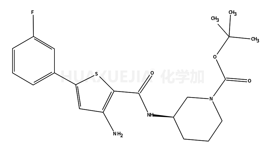 (S)-3-(3-氨基-5-(3-氟苯基)噻吩-2-羧酰胺)哌啶-1-羧酸叔丁酯