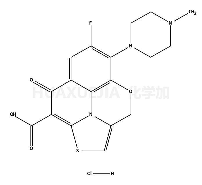 9,1-環氧亞甲基-7-氟-8-(4-甲基-1-哌嗪基)-5-羰基-5H-噻唑并[3,2-a]喹啉-4-羧酸鹽酸