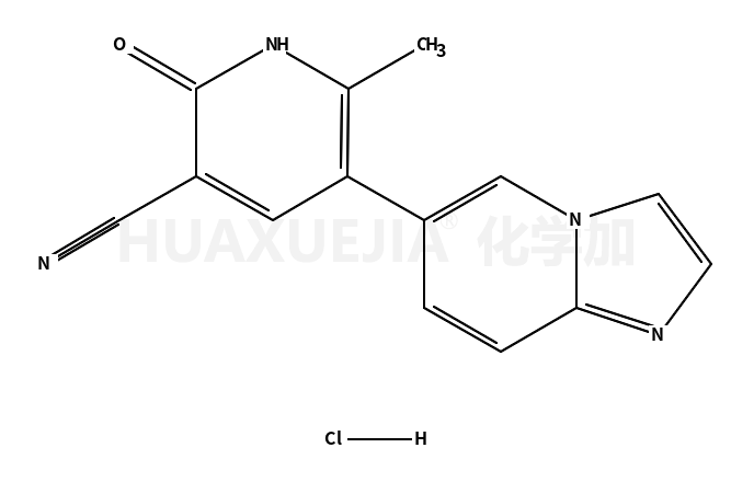 1,2-二氢-5-咪唑并[1,2-a]吡啶-6-基-6-甲基-2-氧代-3-吡啶甲腈盐酸盐