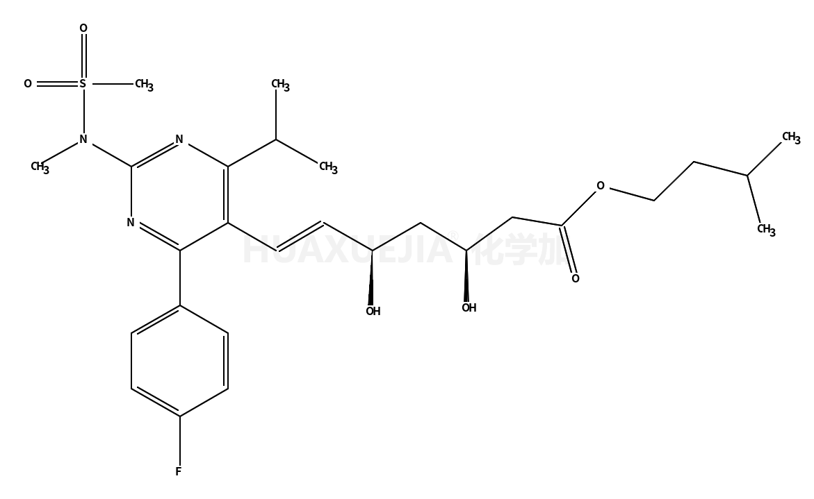 (3R,5S,6E)-7-[4-(4-flurophenyl)-6-(1-methylethyl)-2-[methyl(methylsulfonyl)amino]-5-pyrimidyl]-3,5-dihydroxy-6-heptenoic acid 3-methylbutanolate