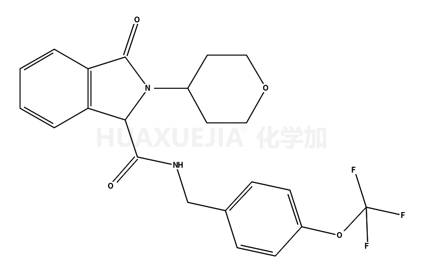 2,3-Dihydro-3-oxo-2-(tetrahydro-2H-pyran-4-yl)-N-[[4-(trifluoromethoxy)phenyl]methyl]-1H-Isoindole-1-carboxamide