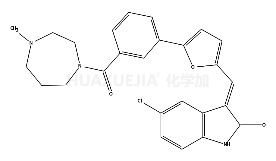 (3E)-5-氯-3-[[5-[3-[(六氢-4-甲基-1H-14-二氮杂革-1-基)羰基]苯基]-2-呋喃]亚甲基]-1,3-二氢-2H-吲哚-2-酮