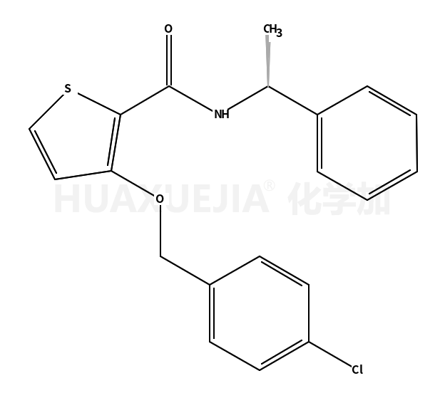 3-[(4-Chlorobenzyl)oxy]-N-[(1S)-1-phenylethyl]-2-thiophenecarboxa mide