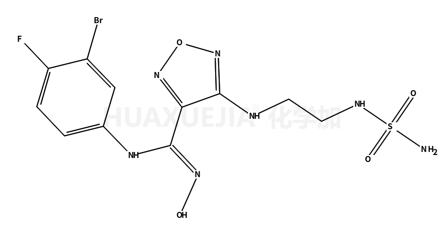 1,2,5-Oxadiazole-3-carboximidamide, 4-[[2-[(aminosulfonyl)amino]ethyl]amino]-N-(3-bromo-4-fluorophenyl)-N'-hydroxy-, [C(Z)]-