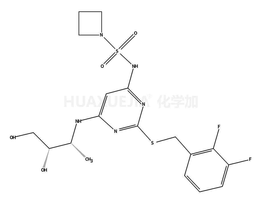 N-[2-[(2,3-difluorophenyl)methylsulfanyl]-6-[[(2S,3R)-3,4-dihydroxybutan-2-yl]amino]pyrimidin-4-yl]azetidine-1-sulfonamide