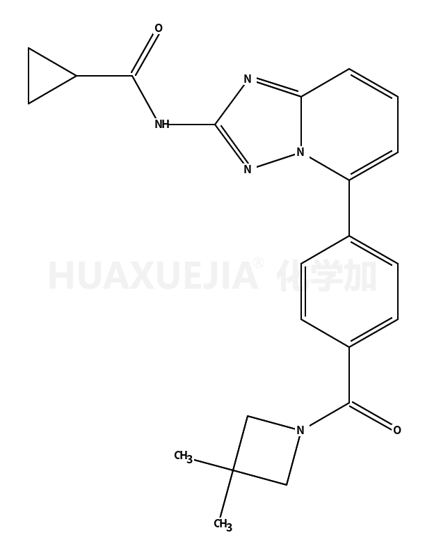 N-(5-(4-(3,3-Dimethylazetidine-1-carbonyl)phenyl)-[1,2,4]triazolo[1,5-a]pyridin-2-yl)cyclopropanecarboxamide