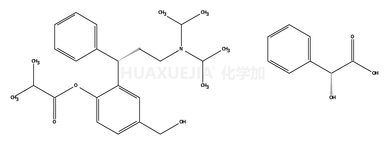 2-[(1R)-3-[bis(1-methylethyl)amino]-1-phenylpropyl]-4-hydroxy-methylphenyl isobutyrate mandelate