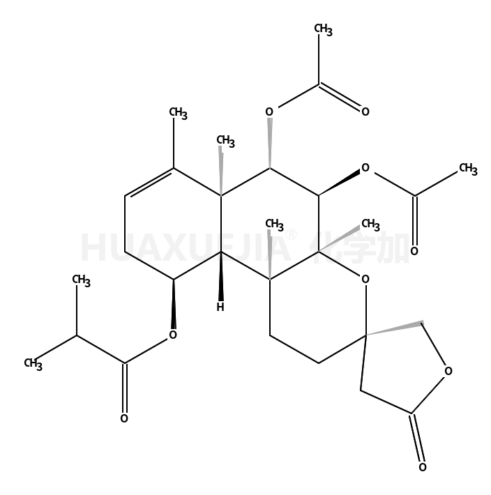 (3S,4aR,5S,6R,6aR,10R,10aS,10bR)-5,6-Diacetoxy-4a,6a,7,10b-tetram ethyl-5'-oxo-1,2,4',4a,5,5',6,6a,9,10,10a,10b-dodecahydrospiro[be nzo[f]chromene-3,3'-furan]-10-yl 2-methylpropanoate