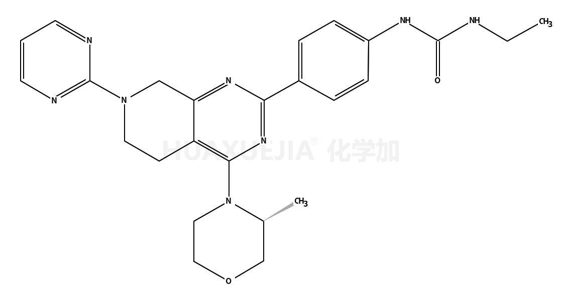 1-ethyl-3-[4-[4-[(3S)-3-methylmorpholin-4-yl]-7-pyrimidin-2-yl-6,8-dihydro-5H-pyrido[3,4-d]pyrimidin-2-yl]phenyl]urea