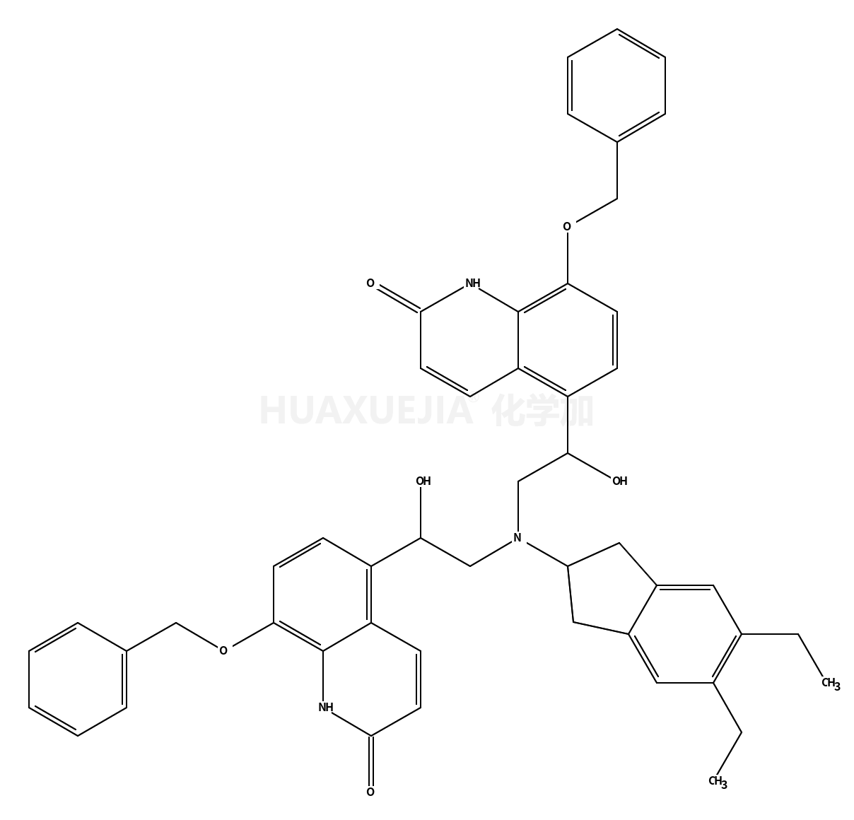 5,5'-(2,2'-(5,6-diethyl-2,3-dihydro-1H-inden-2-ylazanediyl)bis(1-hydroxyethane-2,1-diyl))bis(8-(benzyloxy)quinolin-2-(1H)-one)