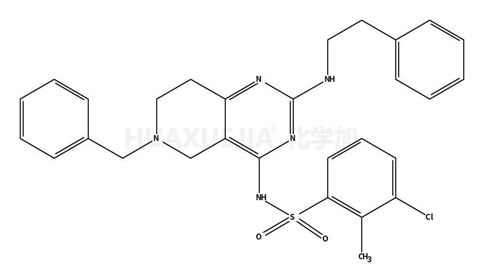 3-?chloro-?2-?methyl-?N-?[5,?6,?7,?8-?tetrahydro-?2-?[(2-?phenylethyl)?amino]?-?6-?(phenylmethyl)?