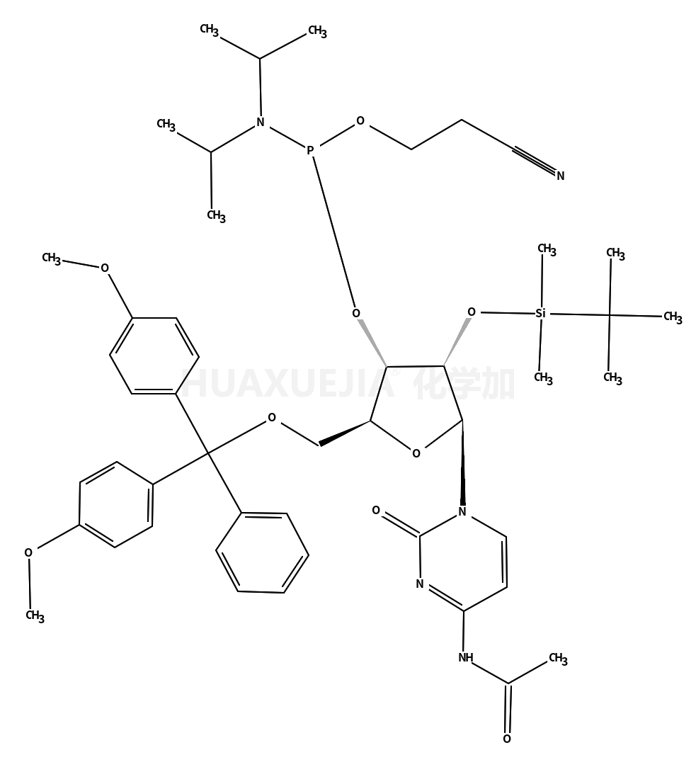 N-乙酰基-5’-O-(4,4-二甲氧基三苯甲基)-2’-O-[(叔丁基)二甲基硅基]胞苷-3’-(2-氰基乙基-N,N-二异丙基)亚磷酰胺