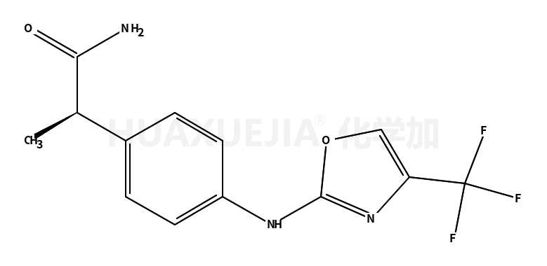 (2S)-2-[4-[[4-(trifluoromethyl)-1,3-oxazol-2-yl]amino]phenyl]propanamide