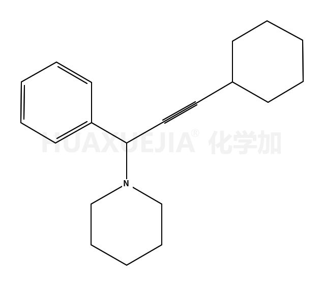 1-(3-cyclohexyl-1-phenylprop-2-ynyl)piperidine