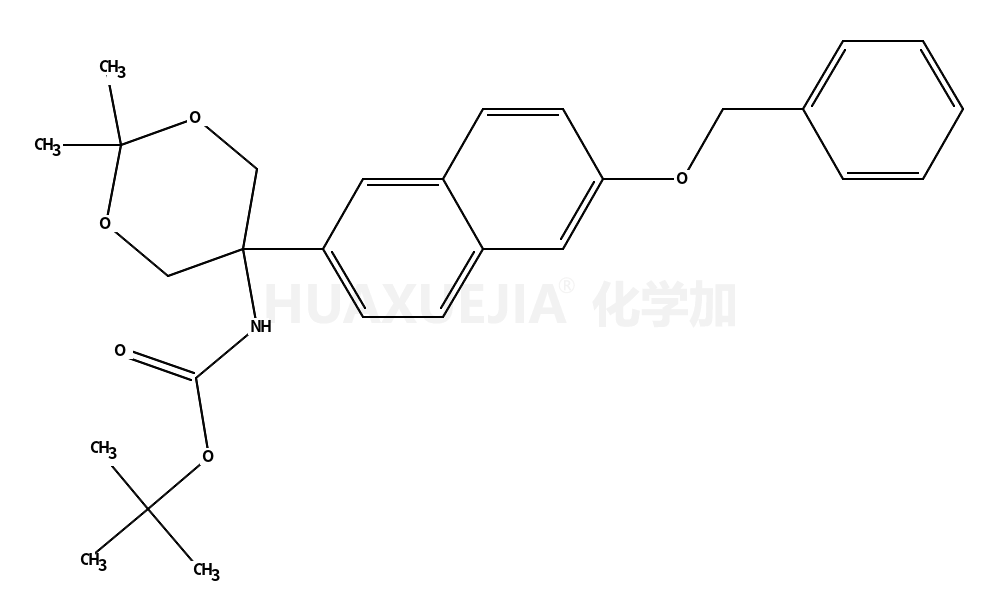 5-(6-(苄氧基)萘-2-基)-2,2-二甲基-1,3-二噁烷-5-基氨基甲酸叔丁酯