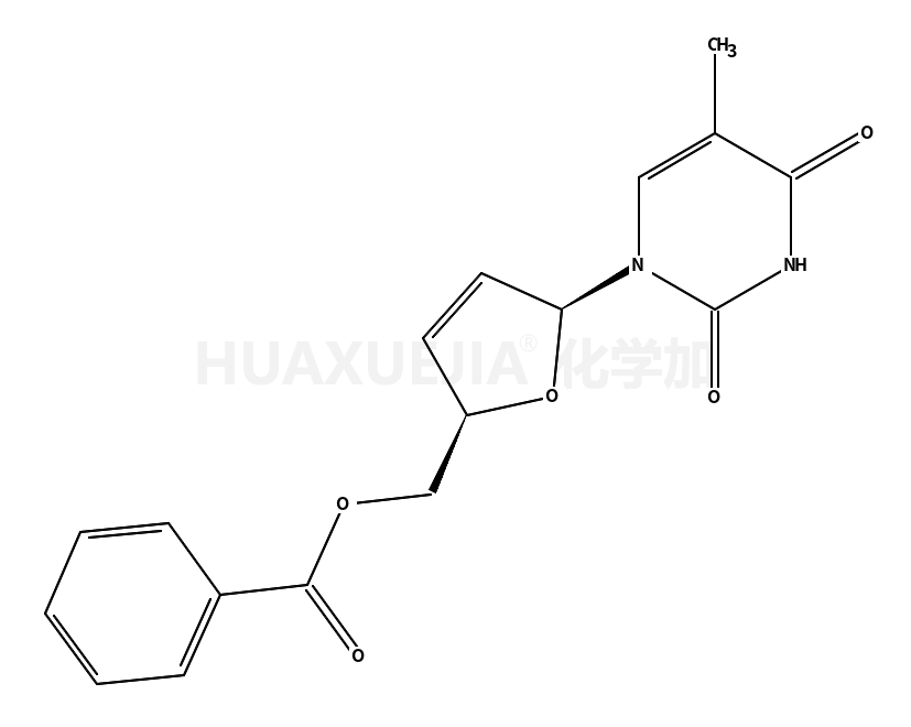 5’-苯甲酰基-2’,3’-二脱氢-3’-脱氧胸腺嘧啶