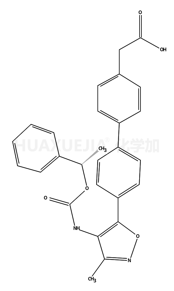 2-[4-[4-[3-methyl-4-[[(1R)-1-phenylethoxy]carbonylamino]-1,2-oxazol-5-yl]phenyl]phenyl]acetic acid