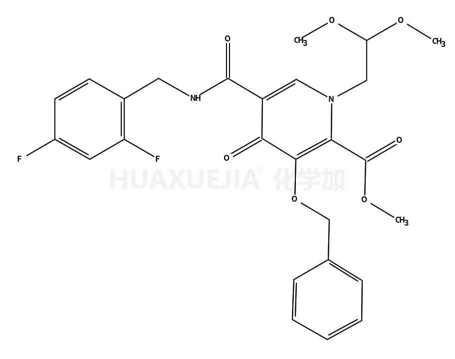 5-[[[(2,4-二氟苯基)甲基]氨基]羰基]-1-(2,2-二甲氧基乙基)-1,4-二氢-4-氧代-3-苄氧基-2-吡啶羧酸甲酯