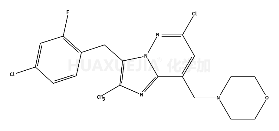 6-chloro-3-(4-chloro-2-fluorobenzyl)-2-methyl-8-(morpholin-4-ylmethyl)imidazo[1,2-b]pyridazine