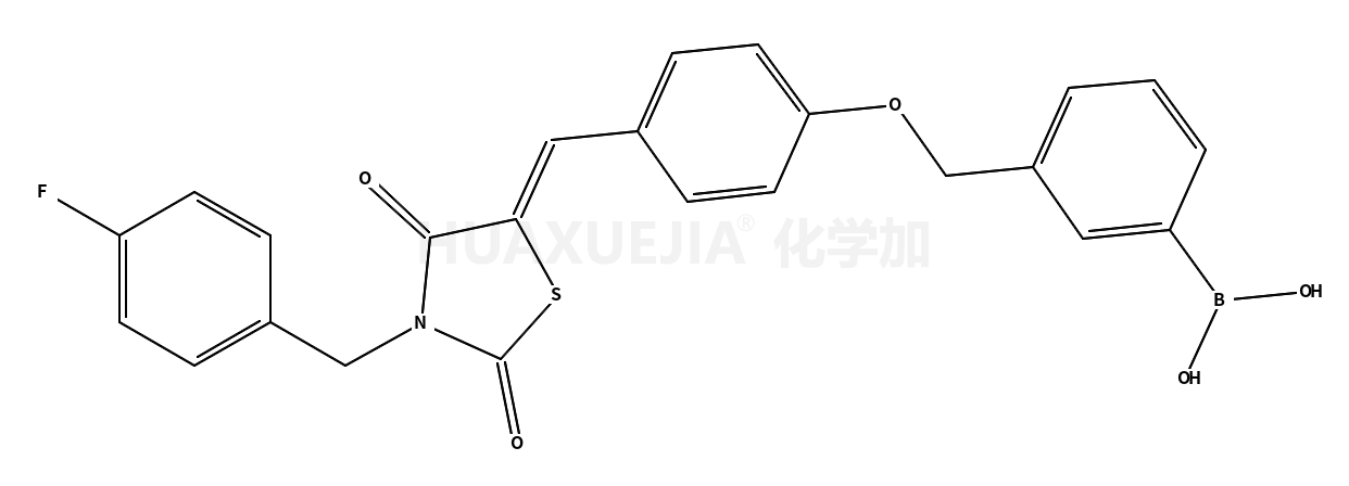 [4-[[4-[(Z)-[3-[(4-fluorophenyl)methyl]-2,4-dioxo-1,3-thiazolidin-5-ylidene]methyl]phenoxy]methyl]phenyl]boronic acid