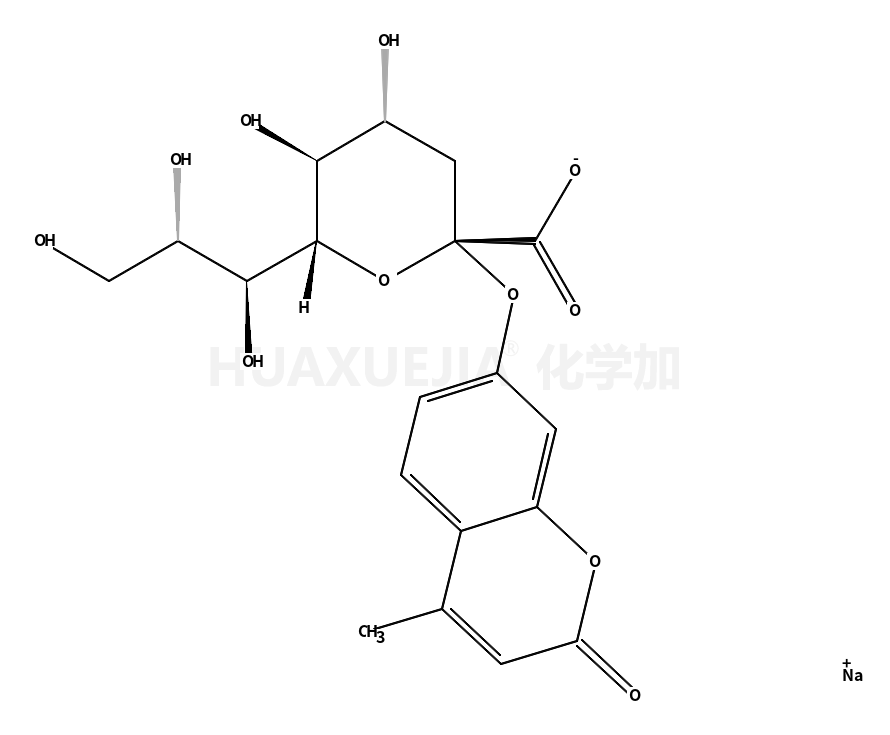 4-METHYL-2-OXO-2H-1-BENZOPYRAN-7-YL 3-DEOXY-D-GLYCERO-ALPHA-D-GALACTO-2-NONULOPYRANOSIDONIC ACID MONOSODIUM SALT