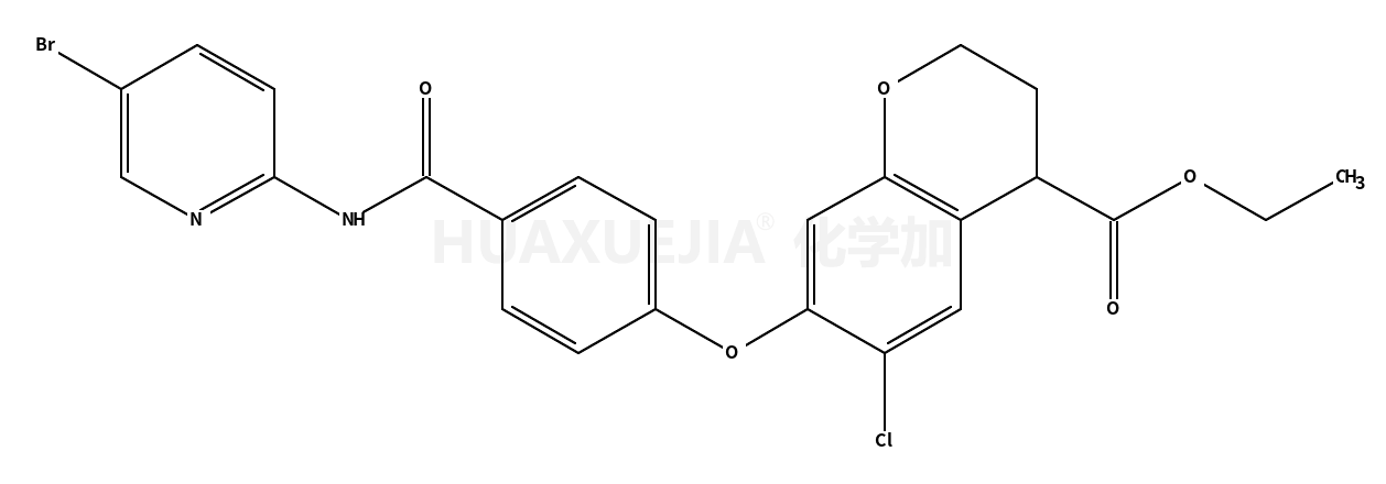 ethyl 7-(4-(5-bromopyridin-2-ylcarbamoyl)phenoxy)-6-chlorochroman-4-carboxylate