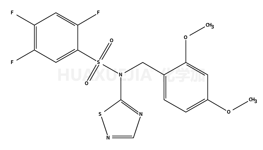 N-[(2,4-dimethoxyphenyl)methyl]-2,4,5-trifluoro-N-(1,2,4-thiadiazol-5-yl)benzenesulfonamide