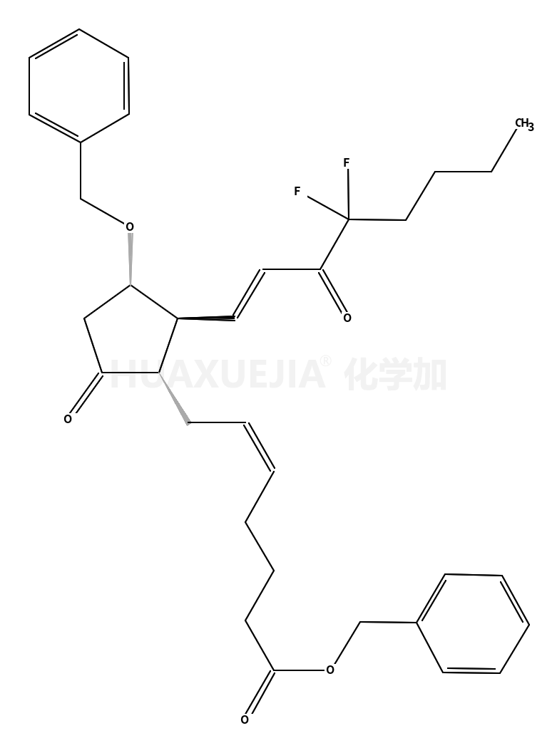 benzyl (Z)-7-[(1R,2R,3R)-2-((E)-4,4-difluoro-3-oxo-1-octenyl)-3-(phenylmethoxy)-5-oxocyclopentyl]-5-heptenoate