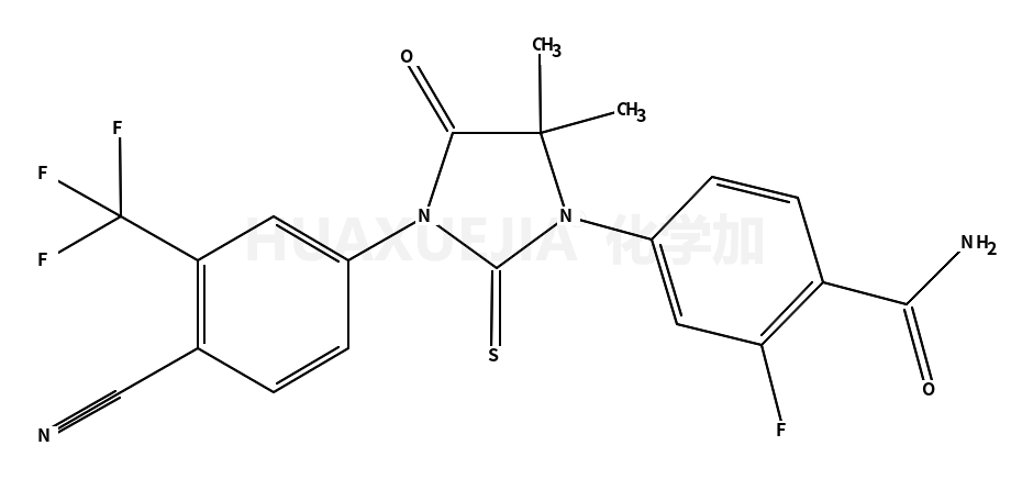 4-​[3-​[4-​Cyano-​3-​(trifluoromethyl)​phenyl]​-​5,​5-​dimethyl-​4-​oxo-​2-​thioxo-​1-​imidazolidinyl]​-​2-​fluorobenzamide