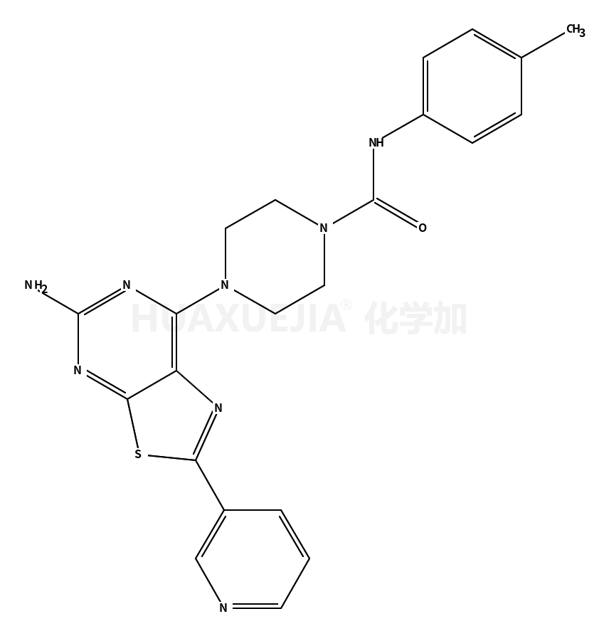 4-(5-amino-2-(pyridin-3-yl)thiazolo[5,4-d]pyrimidin-7-yl)-N-p-tolylpiperazine-1-carboxamide