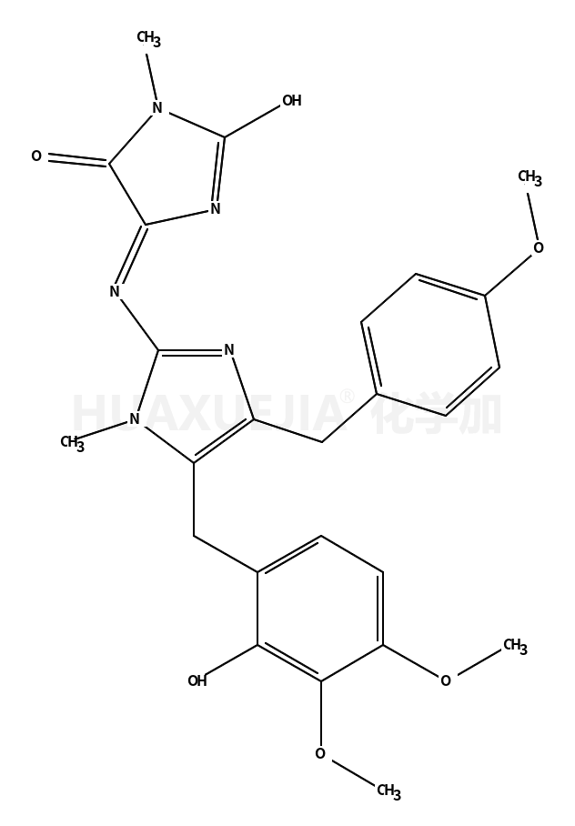 5-[[5-[(2-hydroxy-3,4-dimethoxyphenyl)methyl]-4-[(4-methoxyphenyl)methyl]-1-methylimidazol-2-yl]amino]-3-methylimidazole-2,4-dione