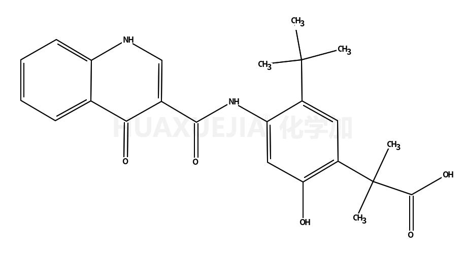 4-[[(1,4-二氢-4-氧代-3-喹啉)羰基]氨基]-5-(1,1-二甲基乙基)-2-羟基-α,α-二甲基-苯乙酸