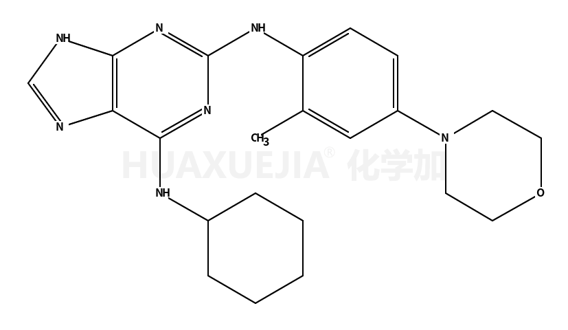 9H-​Purine-​2,​6-​diamine, N6-​cyclohexyl-​N2-​[2-​methyl-​4-​(4-​morpholinyl)​phenyl]​-