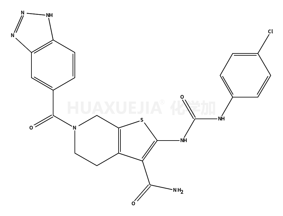 6-(2H-benzotriazole-5-carbonyl)-2-[(4-chlorophenyl)carbamoylamino]-5,7-dihydro-4H-thieno[2,3-c]pyridine-3-carboxamide